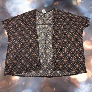 TORRID Black Geo Knit Cardigan Size 2